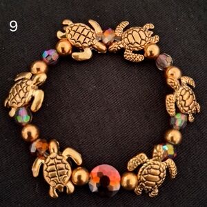 Gold Turtle Charm Bracelet